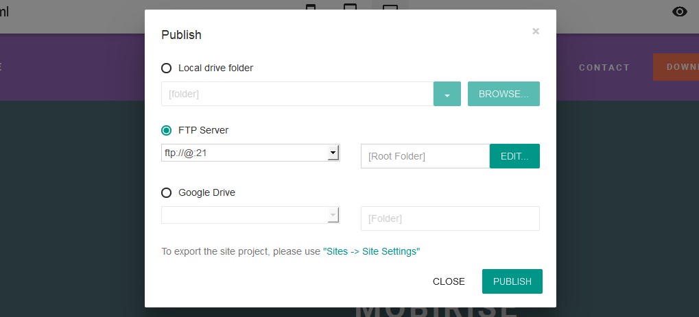 Hello! develop the site in Mobirise mac website creator and viewing local is ok!