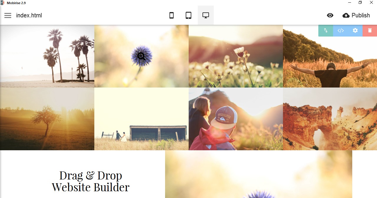 I have just tested your Mobirise website builder tools software and it looks great.
