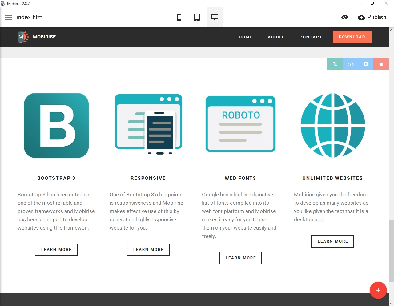 Mobirise wysiwyg web builder free definitely has simplified design/development for me big time.