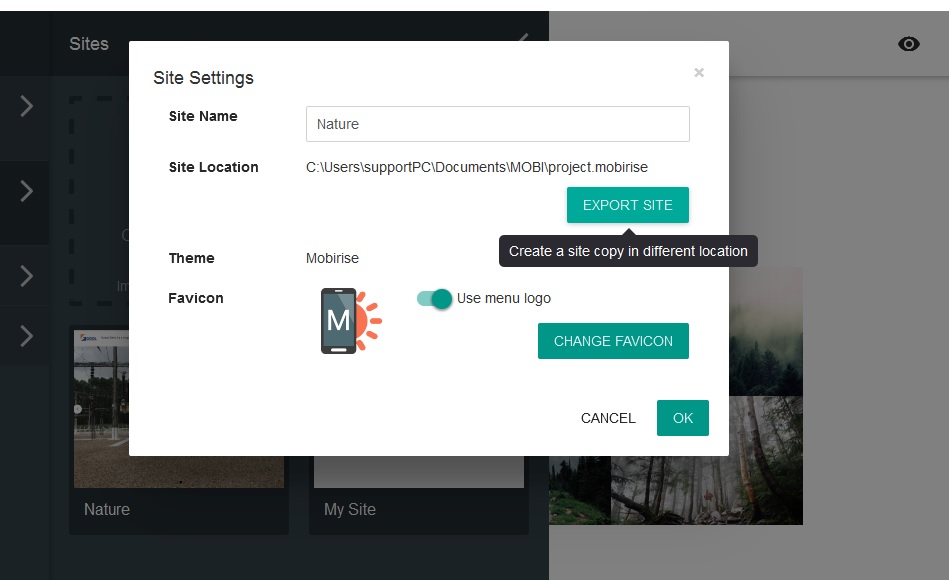 I downloaded templates, however I could not find anything with a Mobirise html web builder extension to import You can't import custom themes or .html files to Mobirise at this time.