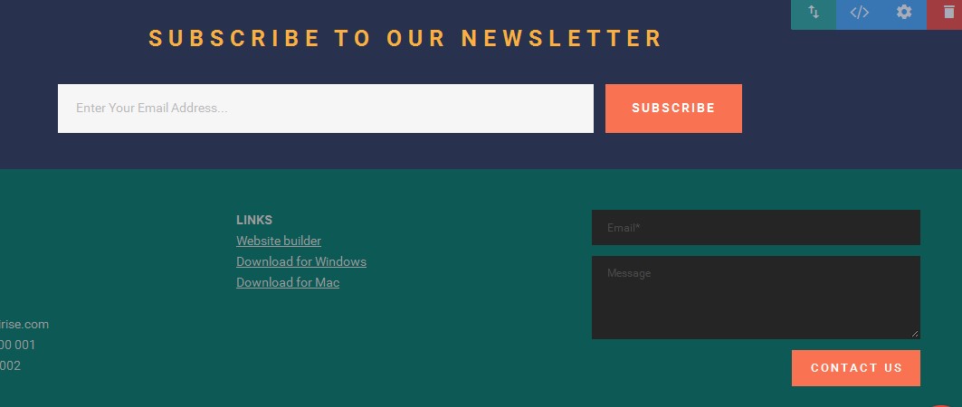 First I find it more than adequate to congratulate you for making Mobirise responsive website generator.