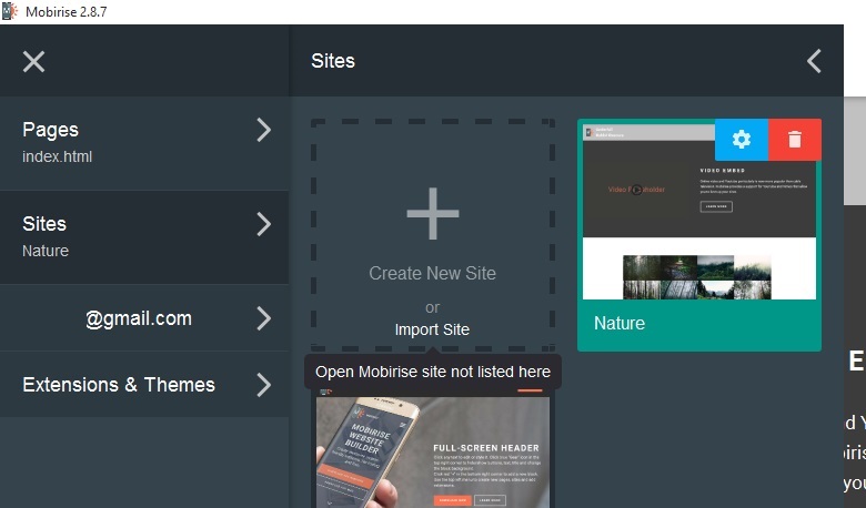 I built a site in Mobirise website builder for mac and shared through google drive with a friend of mine.