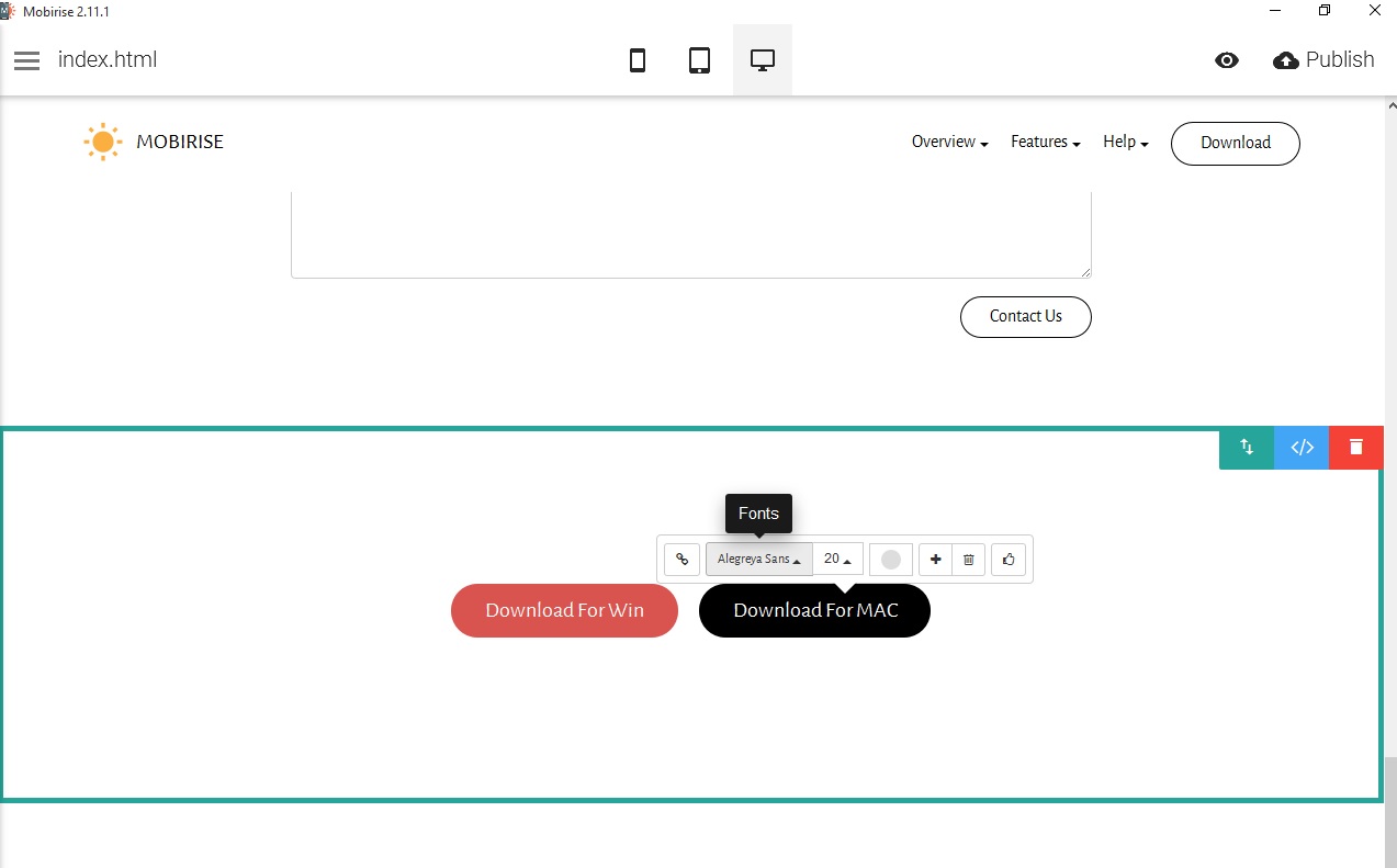 Hi
I have download the Mobirise one page website creator software and using it and getting some problem or need help below following question 1.