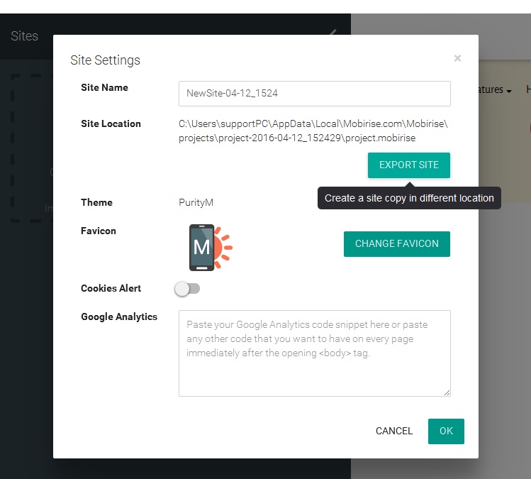 Inserted a statistics file into a Mobirise html5 website maker HTML block and it all went pearshape.