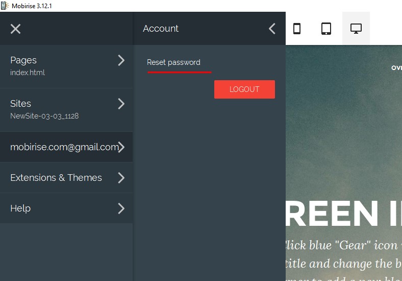 Mobirise-reset-password