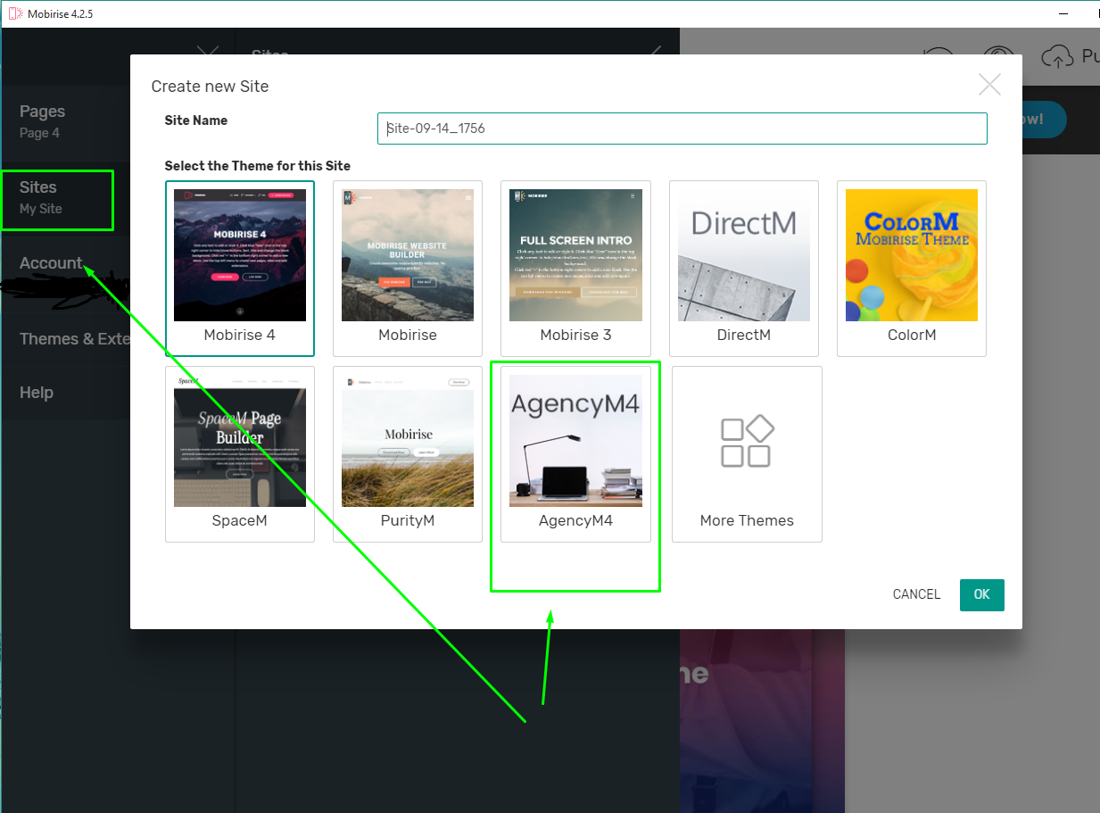 I bought AgencyM4 Themes/Extensions of Mobirise professional web design software.